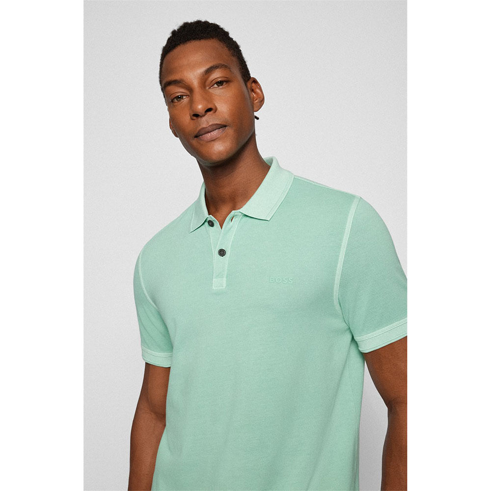 Polo slim fit de pique de algodon