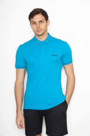 Polo slim fit de algodón interlock