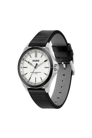 Reloj Hugo de cuero negro para hombre 1530325