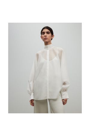 Camisa amplia semitransparente mujer
