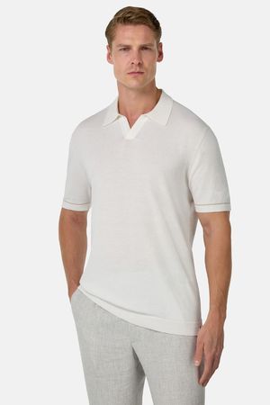 Polo de punto de crepé de algodón