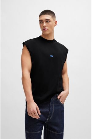 Polo sin mangas de jersey de algodón